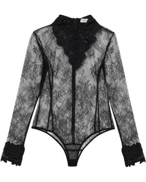 Blumarine Lace Bodysuit - Grey