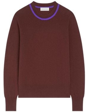 Dries Van Noten Contrast-Trim Cashmere Sweater - Red