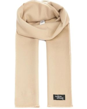 Maison Kitsuné フレイドエッジ スカーフ - ナチュラル