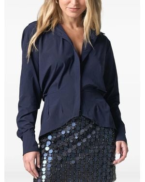 JBQ Ander Gathered-Detail Shirt - Blue