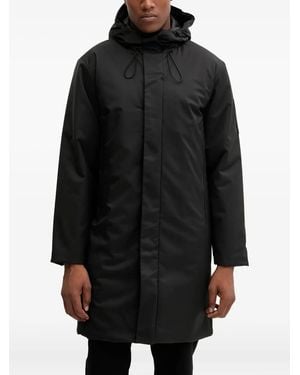 EA7 Zip-Fastening Hooded Parka Coat - Black