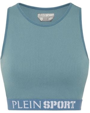 Philipp Plein Reggiseno Sportivo A Coste - Blu