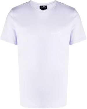 A.P.C. Logo-Print Crew-Neck Cotton T-Shirt - White