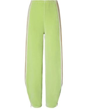 Tory Burch Stripe Zip Sweatpant - Green