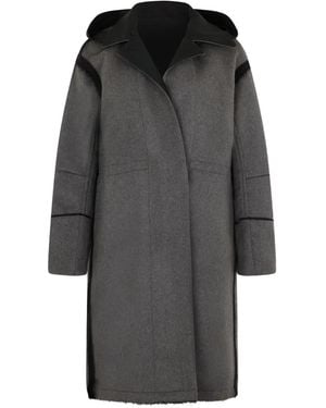 Moorer Abrigo con capucha - Gris