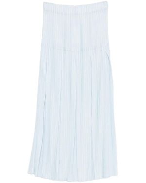 GONGDID DESIGN Pleated Midi Skirt - White