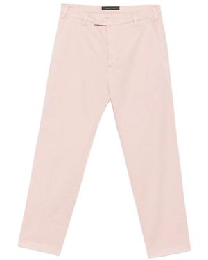 Michael Coal Belt-Loops Welt-Pockets Pants - White