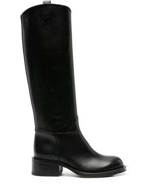 Lanvin Medley Leather Knee-high Boots - Black