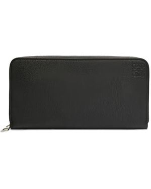 Loewe Logo-Debossed Zip-Around Wallet - Black