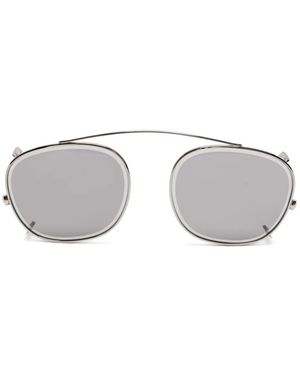 Kame Mannen Round-Frame Clip-On Lenses - Grey