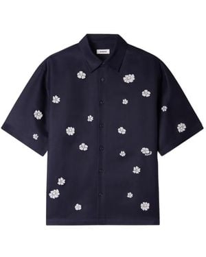 Sandro Loose-Fit Floral Shirt - Blue