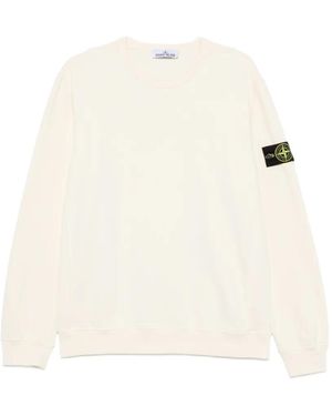 Stone Island Logo-Patch Sweatshirt - White