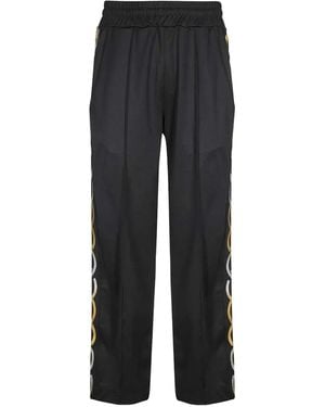 Gcds Chain-Print Elasticated-Waistband Track Pants - Black