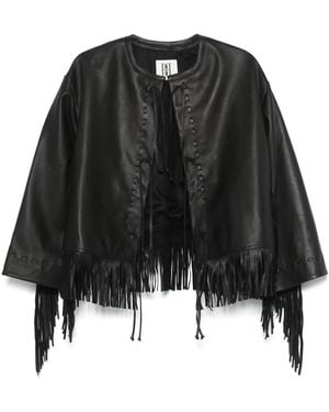 By Malene Birger Zoena Leren Jack - Zwart