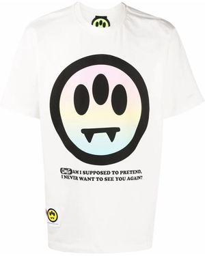 Barrow T-Shirt Mit Slogan-Print - Weiß
