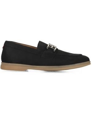 Bally Logo-Plaque Leather Loafers - Black