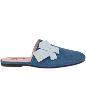 Love Moschino Bow Detail Mules - Blue