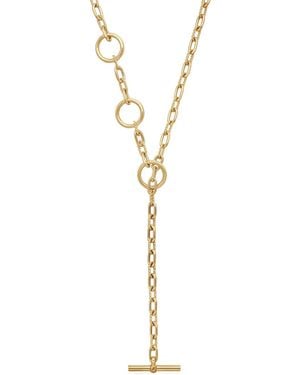 David Yurman 18Kt Dy Madison Three Ring Chain Necklace (3Mm) - Metallic