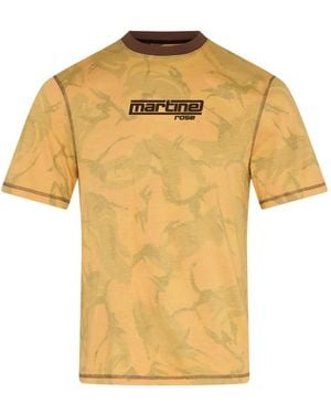 Martine Rose Camouflage-Print T-Shirt - Yellow
