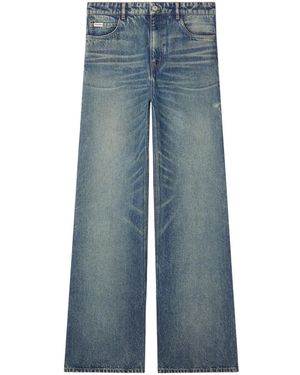 Courreges Mid-Rise Wide-Leg Jeans - Blue