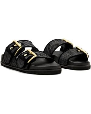 AllSaints Sian Buckle Sandals - Black