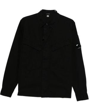 C.P. Company Lens-Detailed Shirt Jacket - Black