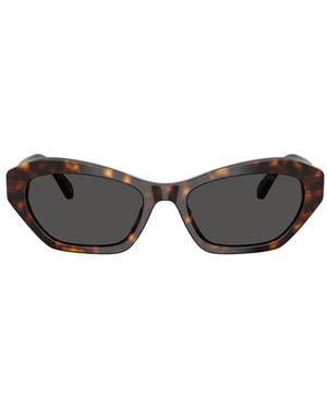 Swarovski Crystal-Embellished Tortoise-Shell Sunglasses - Grey