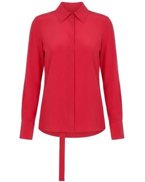 Valentino Garavani Chemise À Détail De Foulard Et Fermeture Dissimulée - Red