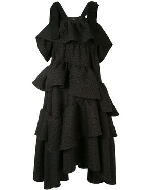 Goen.J Tiered Midi Dress - Black