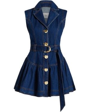Aje. Elena Belted Mini Dress - Blue