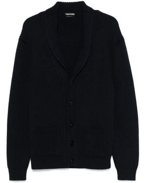 Tom Ford ショールカラー カーディガン - ブルー