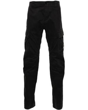 C.P. Company Lens-Detail Sateen Cargo Trousers - Black