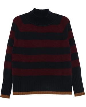 Be You Striped Roll-Neck Jumper - Black