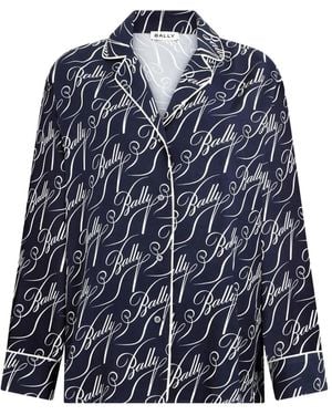 Bally Twill Print Shirt - Blue