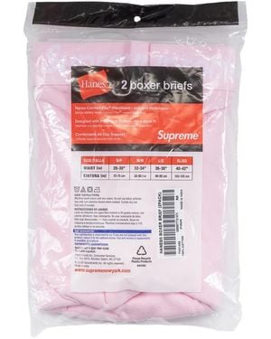 Supreme X Hanes Logo-Print Cotton Boxers (Set Of Two) - White