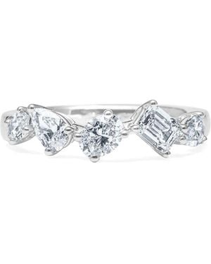 Azzaro Five-Row Diamond Ring - White