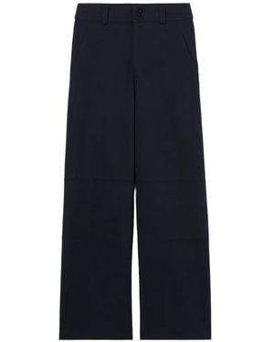 Claudie Pierlot Button-Fastening Straight-Leg Trousers - Blue