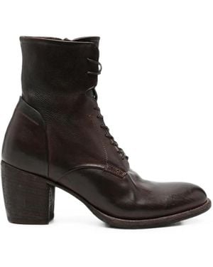 PAUL SILENCE Lace-Up Leather Ankle Boots - Black