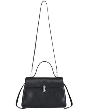 SAVETTE Soft Symmetry Leather Tote Bag - Black