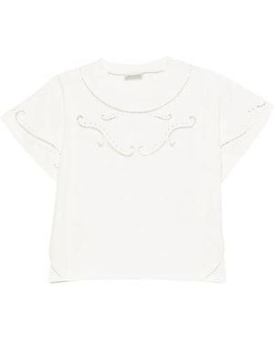 Isabel Marant Broderie-Anglaise Cut-Out T-Shirt - White