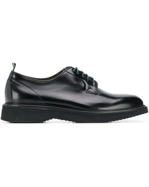Green George Leather Derby Shoes - Black
