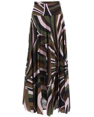PUCCI Iride Print Cotton Muslin Skirt - White