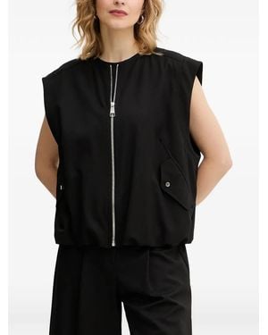 BOSS Chaleco Jakora con cremallera - Negro