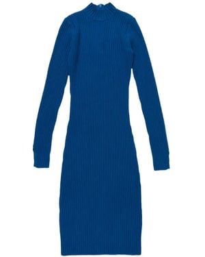 Honor The Gift Ribbed Midi Dress - Blue