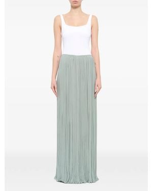 Lanvin Pleated Drawstring-Fastening Maxi Skirt - Blue
