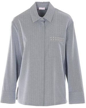 Liu Jo Chemise Rayée À Détails De Clous - Grey