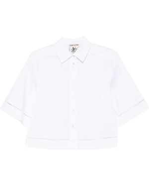 Semicouture Madelaine Short-Sleeve Shirt - White