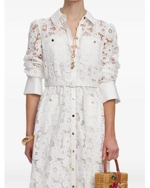 Self-Portrait Lace Long Dress - White