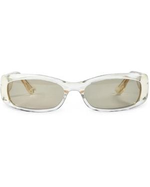 Port Tanger Eckige Leila Sonnenbrille - Weiß
