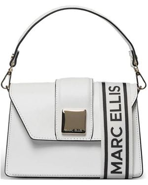Marc Ellis Kourtney Logo-Plaque Tote Bag - White